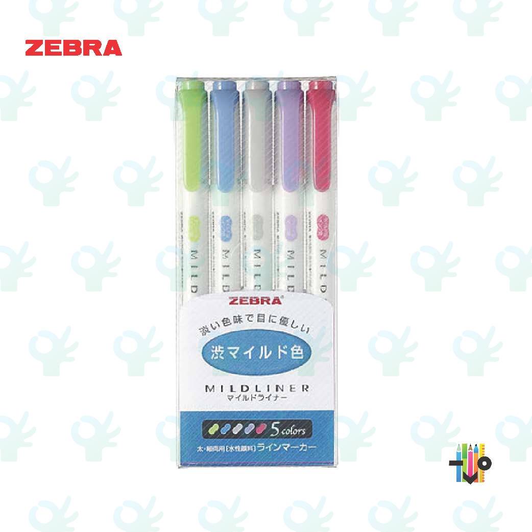 Zebra Highlighters Mildliner Highlighter (5 Colours/set)